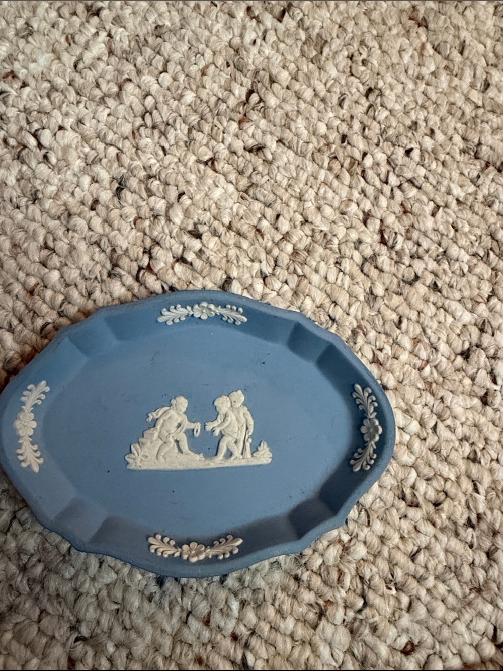 Wedgwood Blue and White Jasperware Trinket Tray